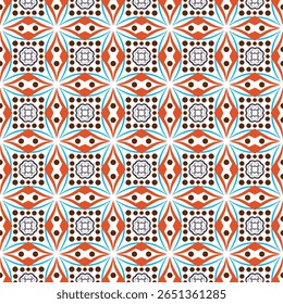 “A traditional seamless 'wagara' pattern featuring overlapping seigaiha (blue sea waves) and nature-inspired motifs—ideal for textile design, packaging, or culturally rich digital artwork.”

