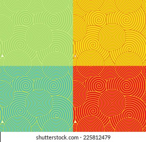 Traditional  Seamless Wave Pattern Set