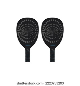 A traditional set of pickleball rackets. Vector illustration isolated on white background