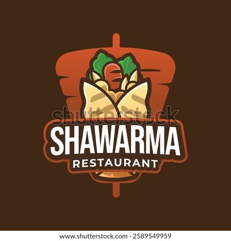 Traditional Shawarma Logo Template for Restaurant.