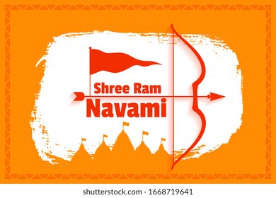 traditional shree ram navami festival card design