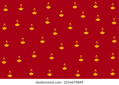 vetor de fundo vermelho tradicional shubh diwali diya