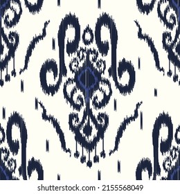 Traditional silk fabric pattern - ikat or adras (in Uzbek), a national textile product of Central Asian countries, for producing this fabric usually used handmade technologies. 