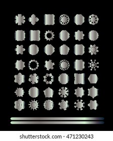Traditional silver decor on white background.Oriental vector silver pattern. Abstract ornament. Vector illustration.
