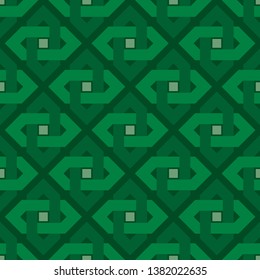 traditional simple geometric seamless pattern of batik motif background.Stylish fabric print vector design. Creative textile background for fashion or cloth. green