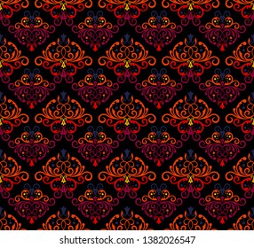traditional simple geometric seamless pattern of batik motif background or wallpaper.Stylish fabric print vector design. Creative textile background for fashion or cloth. luxury red