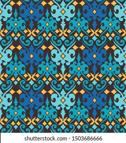 traditional simple seamless pattern of batik motif. Stylish fabric vector design. Creative textile background for fashion or cloth