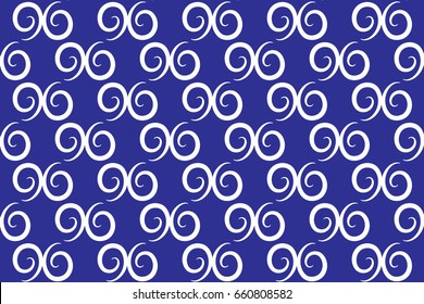 Traditional simple vector modern bright spiral editable pattern