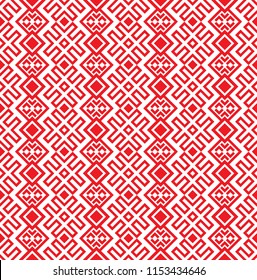 traditional slavic red seamless pattern