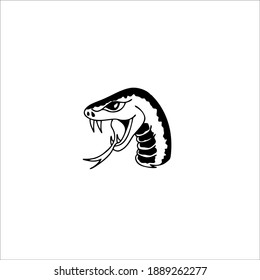 Traditional Snake Head Symbol. Tattoo Design. Vector Illustration.