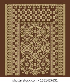 Traditional Songket Pattern In Vector Illustration