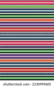 Traditional South American Woven Textile Pattern. Folk Tribal Seamless Pattern. Vector. Ethnic Ornament.