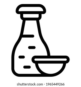 Traditional soy sauce icon. Outline Traditional soy sauce vector icon for web design isolated on white background