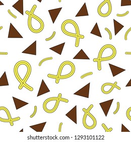 Traditional spanish fast food "Churros" pattern. Vector illustration.