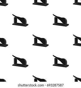 Traditional spanish jamon icon in black style isolated on white background. Spain country symbol stock vector illustration.