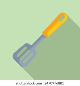 Traditional spatula icon flat vector. Cooking tool. Domestic utensils