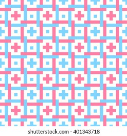 Traditional square ornament seamless pattern