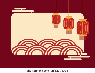 Traditional Square Red Chinese Lantern