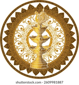 Traditional Sri Lankan Oil Lamp for Sinhala and Tamil New Year – Aluth Avurudu Cultural Celebration Symbol