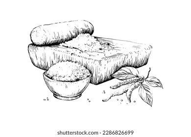 Traditional Sri Lankan spice illustration