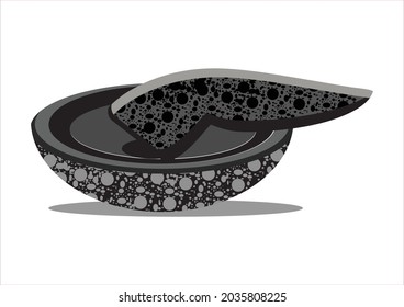 Traditional stone pestle and mortar