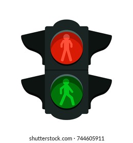 Traditional Street Traffic Light Figures People Stock Vector (Royalty ...