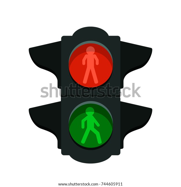 Traditional Street Traffic Light Figures People Stock Vector (Royalty ...