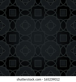 Traditional strict pattern with a geometrical ornament. Dark abstract  background. Men's fashion. It can be used for wallpaper, pattern fills, web page background, surface textures.