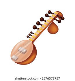 Traditional string instrument icon vector