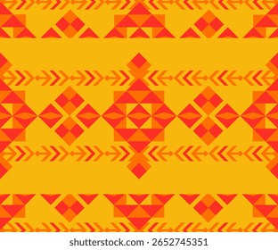 Um padrão listrado tradicional com motivos étnicos quentes. Perfeito para embrulhar papel, tecido e desenhos com temas folclóricos.
