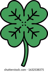  traditional style of a 4 leaf clover