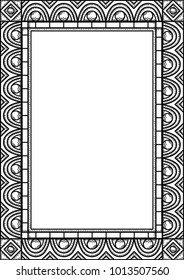 Traditional stylized ethnic frame.  A4 format.