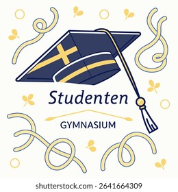 Traditional Swedish graduation cap for "Studenten", to celebrate the finish from Gymnasium,