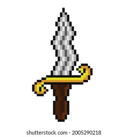 Espada tradicional con estilo de píxel