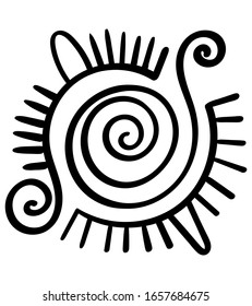 Traditional symbol Mayan culture native. The ethnic pattern of American Indians, Aztecs. Ethnic style Aztec and mexican patterns