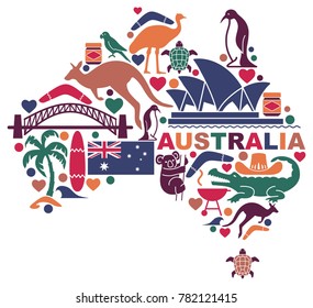 Traditional Symbols Of Australian Culture And Nature