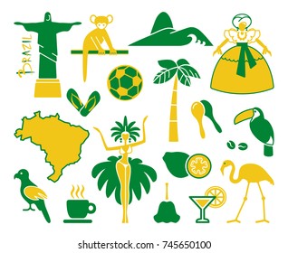 Traditional symbols of culture and the nature of Brazil
