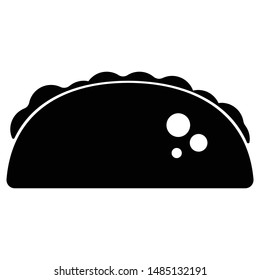 The traditional taco icon flat style for web design