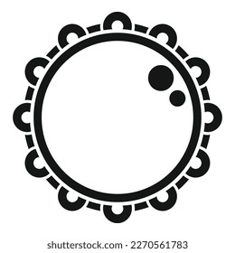 Traditional tambourine icon simple vector. Samba drum. Bell concert