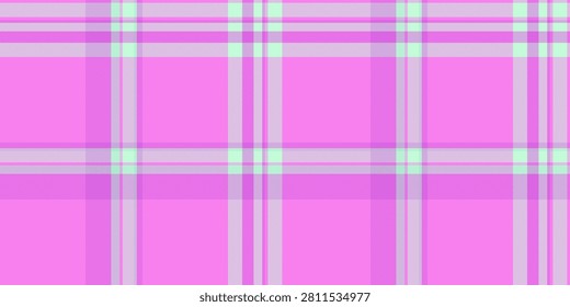 A traditional tartan plaid pattern with a balanced check structure and magenta and light tones. The seamless textile background recreates a woven fabric look with a natural decorative character.