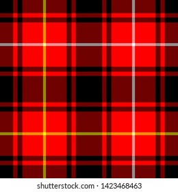 The Traditional Tartan of the Scottish Clan McIver. Seamless pattern for fabric, kilts, skirts, plaids