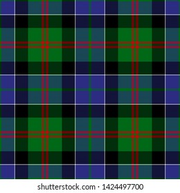 The Traditional Tartan of the Scottish Clan Paterson. Seamless pattern for fabric, kilts, skirts, plaids