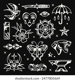 Traditional tattoo flash design vector