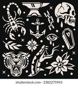 Traditional tattoo flash vector design