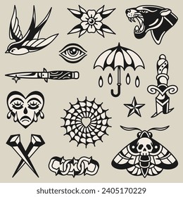 traditional tattoo flash vector design