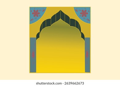 Traditional Tazhib Textbox Borders – Gold Style. Persian Floral Frame Ornament