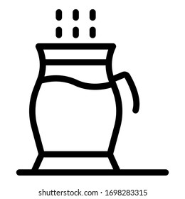 Traditional tea cup icon. Outline traditional tea cup vector icon for web design isolated on white background