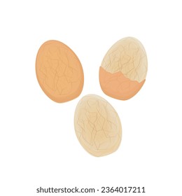 Traditional Tea Egg Or Pickled Egg illustration logo