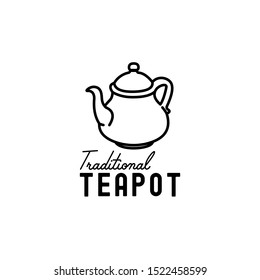 Traditional Teapot with Monoline Logo
