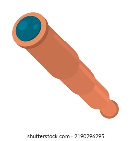 traditional telescope science icon isolated